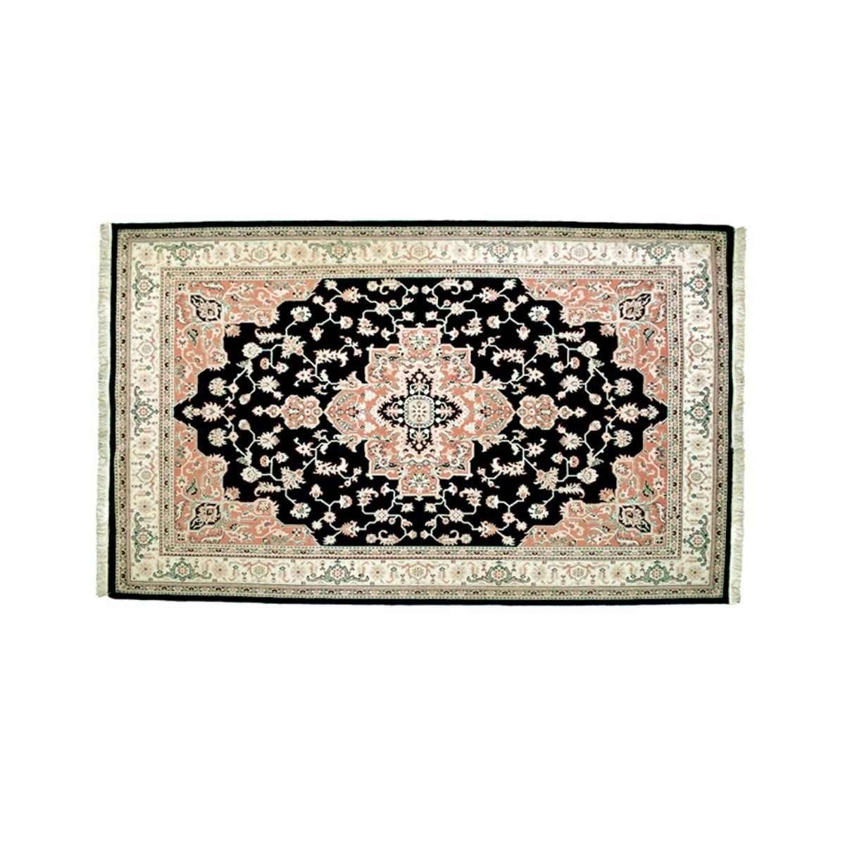 Alfombra Persa Neg/Rosa 134*94